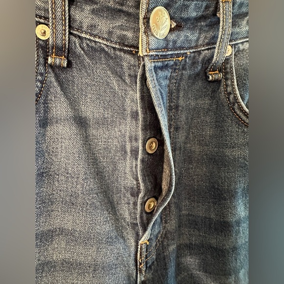 RAG & BONE 32 Maya High Rise Ankle Slim Button Fly Bluebell Cotton Jeans - Picture 6 of 14